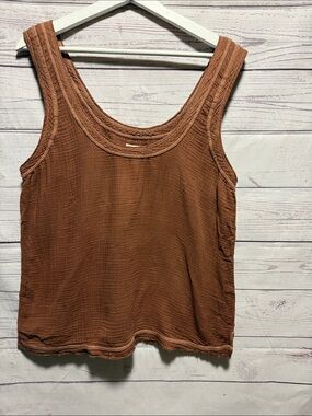 Faherty 100% organic cotton gauze tank top